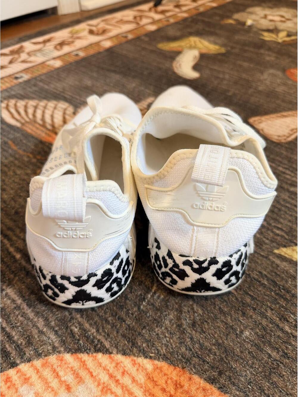 Adidas NMD R1 White Rhinestone Sneakers Women’s Size 10 Casual Athletic Shoes - Picture 2 of 6